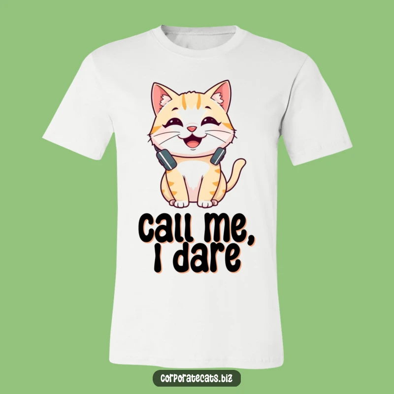 Funny Cheerful Cat T-Shirt - Talking Feline Graphic Tee - Hilarious Gamer Gift Idea