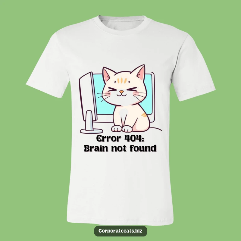 Funny Crossed-Eyed Cat T-Shirt: Hilarious Meme Shirt Gift for Tech Addicts