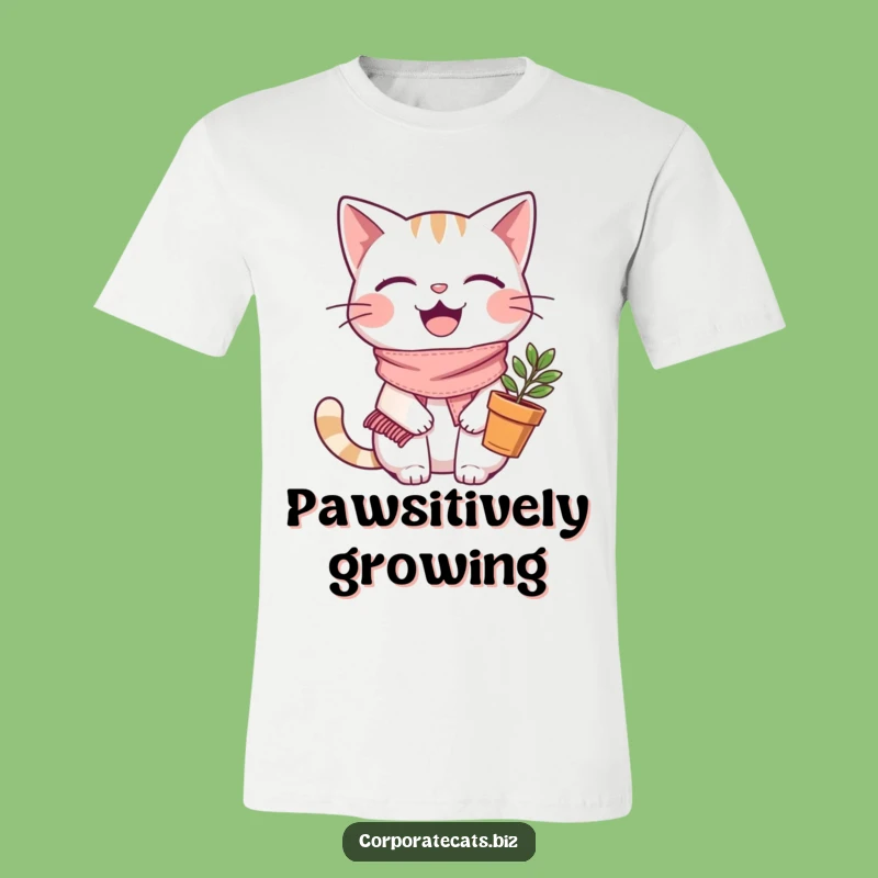Funny Happy Cat T-Shirt: Plant Parent Humor, Unique Funny Gift