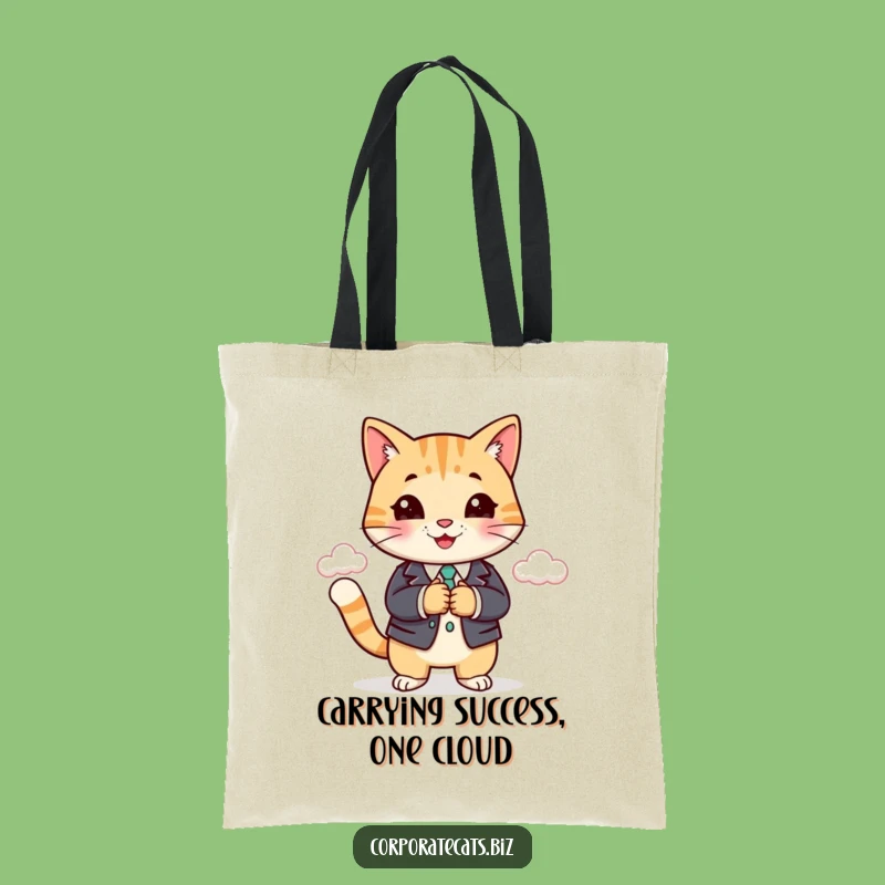 Funny Business Cat Tote Bag - Stylish Eco-Friendly Corporate Humor Gift