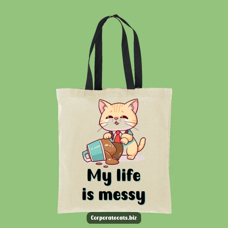 Funny Cat Executive Tote Bag: Spill-Proof Your Life (Maybe!) - Great Funny Gift!